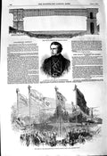 Original Old Antique Print 1850 Lewis Nore Viaduct Kilkenny Railway College 19th