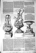 Original Old Antique Print 1850 Ascot Emperor'S Vase Royal Hunt Cup Queen'S G