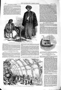 Original Old Antique Print 1850 Conservatory Gardens Chiswick Snake-C Victorian