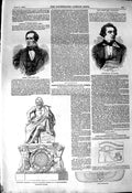 Original Old Antique Print 1850 General Andre Cruz Lord Naas Jeremie Haileybury