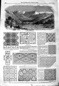 Original Old Antique Print 1850 Roman Villa Valley Gan Pau Arch 19th