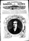 Original Old Antique Print 1850 Portrait Sir Robert Peel Bart 19th