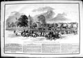 Original Old Antique Print 1850 Funeral Royalty Duke Cambridge Procession Kew