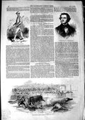 Original Old Antique Print 1850 Bull Fight Madrid Montes Jocelyn Richard Manks