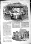 Original Old Antique Print 1850 Marlborough House Westminster Abbey Montreal