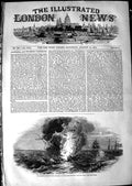Old Antique Print 1850 Schleswig-Holstein War Ship Explosion Von Der Tann 19th