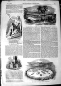 Old Antique Print 1850 Model Adam War Prison Toy-Royal Dartmoor Village 19th