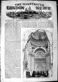 Original Old Antique Print 1850 Queen Castle Howard Reception Grat Hall Scene