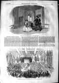 Old Antique Print 1850 Sadler'S Wells Theatre Banquet Mayor Southampton 19th