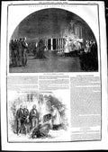Old Antique Print 1850 Funeral Louis Philippe Palace Claremont Weybridge 19th