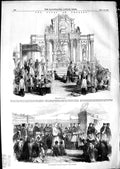 Original Old Antique Print 1850 Synod Thurles Bishops Robing Tipperary Ireland