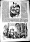 Original Old Antique Print 1850 Rev. M'Hale Archbishop Tuam Scene Sitting Synod