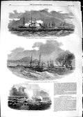 Old Antique Print 1850 Ship Cormorant Slave Serea Donna Anna Eckernforde 19th