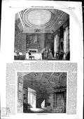 Old Antique Print 1850 Holyrood Palace Mary Queen Scots Sun-Dial London 19th