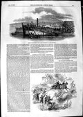 Old Antique Print 1850 Accident Pacific Ship New York Holstein Patrol War 19th