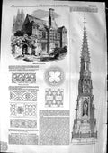 Old Antique Print 1850 Cressingham Manor-House Handley Slealford Diagrams 19th