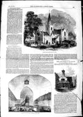 Antique Old Print *3169 1850 Whippingham Church Isle Wight Ashburton Devon
