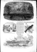 Old Antique Print 1850 Ship Leopard Deptford Seamen Orphan Asylum Ortolan 19th