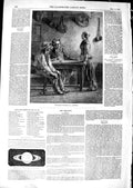 Original Old Antique Print 1850 Ring Planet Saturn Astronomy Socialists Meeting