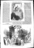 Original Old Antique Print 1850 Cardinal Wiseman Enthronization Church Lambeth