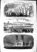 Old Antique Print 1850 Dinner Masonic Hall Montreal Regatta Place D'Armes 19th