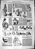 Original Old Antique Print 1850 Comedy Sketch French Plum Puding Drawings 19th