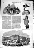 Original Old Antique Print 1850 Bedouins Desert San Francisco Tippo Saib Howdah