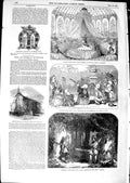 Original Old Antique Print 1850 Lyceum Theatr Binham Priory Wykeham'S Jewels