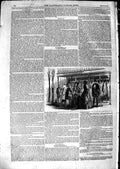 Original Old Antique Print 1850 Street Scene People Shopping 19th