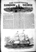 Original Old Antique Print 1851 Boston Packet Sailing Ship Daniel Victorian