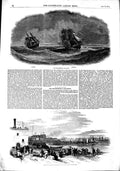 Original Old Antique Print 1851 Ships Phaeton Arethusa Cape Town 19th