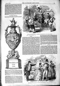 Original Old Antique Print 1851 Adelphi Theatre Mountebank Bombay Race Cu 19th