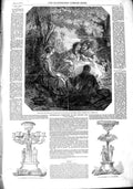 Original Old Antique Print 1851 Don Scipio Gil Bllas Plate Edward Lady Gambier