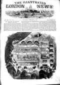 Old Antique Print 1851 Italian Opera House Paris France Audience Theatre 19th