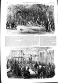 Original Old Antique Print 1851 Athletics Running Race Bayswater Fancy D 19th