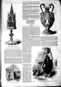 Old Antique Print 1851 Silver Vase Palissy Arab Girl Cairo Tomb Hogarth 19th