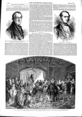 Original Old Antique Print 1851 William Nassau Money Lenders Shaftesbury Walter
