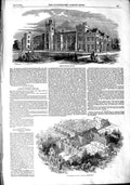 Original Old Antique Print 1851 Queen'S College Belfast Wesleyan Normal College