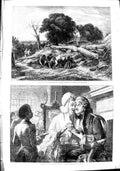 Original Old Antique Print 1851 Art British Institution Wood Cutting Romance