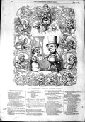 Original Old Antique Print 1851 Richard Doyle Drawing St. Valentines Day 19th