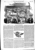 Original Old Antique Print 1851 Madrid Aranjuez Railway Silver Relic Whi 19th