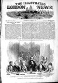 Original Old Antique Print 1851 Public Dinner Macready Hall Commerce Victorian