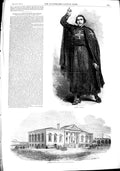 Original Old Antique Print 1851 Portrait Father Gavazzi Lambeth Ragged 19th