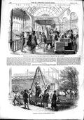 Old Antique Print 1851 Great Northern Railway France Exhibition Building 19th