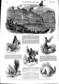 Original Old Antique Print 1851 Fort Armstrong Kat River Amakosa Kaffir Fin 19th