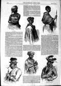 Old Antique Print 1851 Karrraria Tambookie Fingoe Woman Hottentot Servant 19th