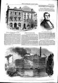 Old Antique Print 1851 Marsland'S Mills Stockport Lortzing Corn Exchange 19th