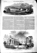 Old Antique Print 1851 Pitmen'S Dwelling Funeral Catholic Church Barrhead 19th