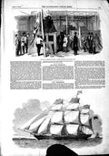 Old Antique Print 1851 Great Exhibition Building Statue Ship Abergeldie 19th