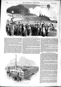 Old Antique Print 1851 Victoria Balloon Hastings Thames Bank Depository 19th